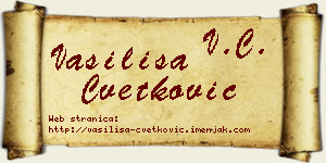 Vasilisa Cvetković vizit kartica